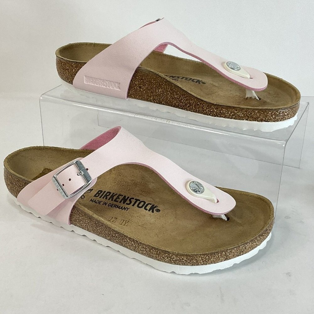 Birkenstock Shoes Womens Sz 39 US 8 Gizeh Sandal Pink Birko-Flor Thong New - Picture 7 of 10